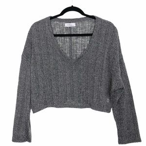 Urban Outfitters Cropped Gray Knit Pullover Size S